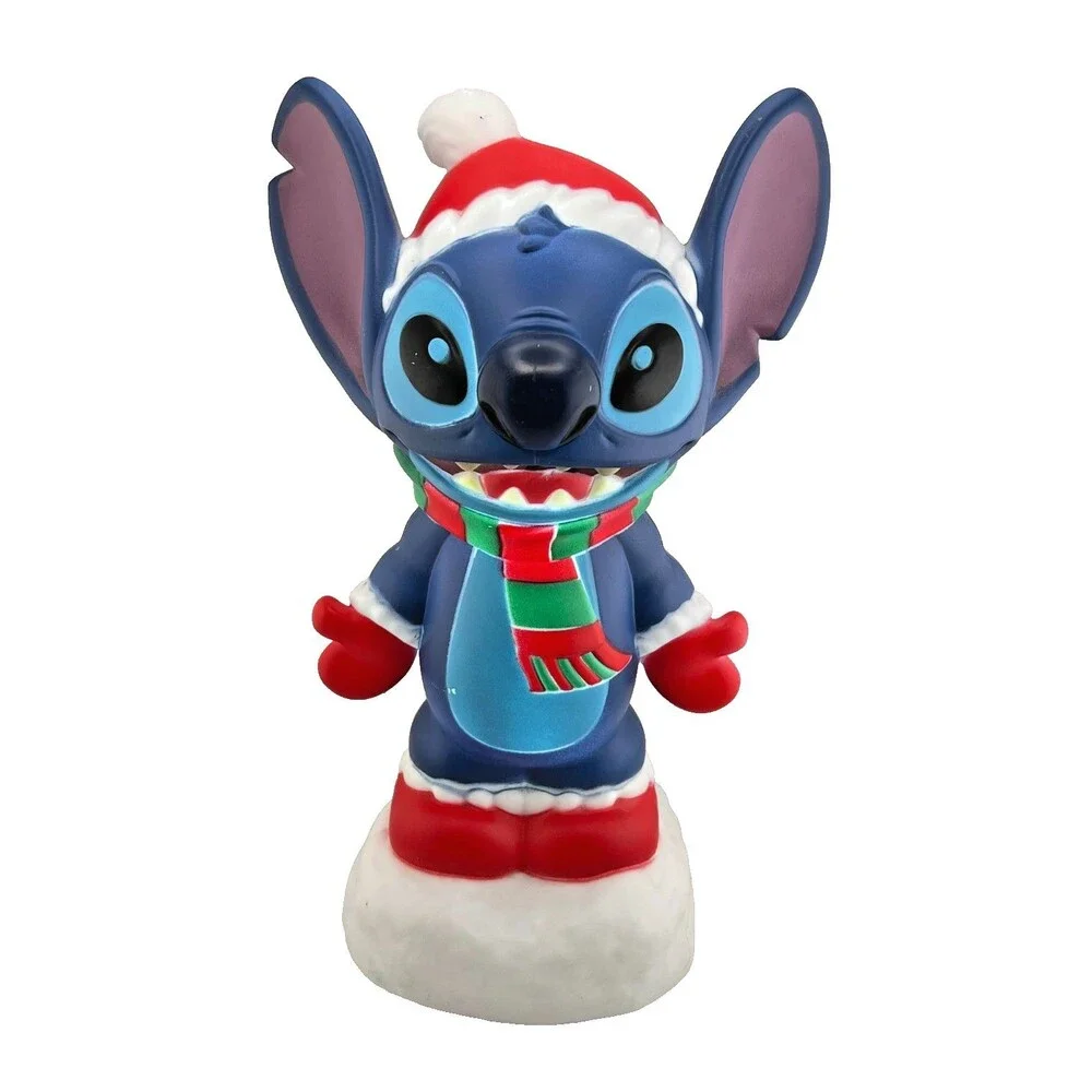 DISNEY Stitch Santa Christmas Light Up Blow Mold 12” Gemmy Holiday In/Out WORKS